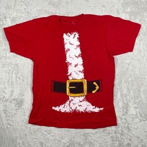 Mens Ann Arbor Santa Claus Costume Graphic T Shirt Red Christmas Holiday